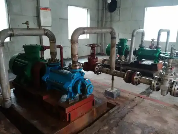 Original multistage centrifugal pump at Kong 6 Well before replacement.
