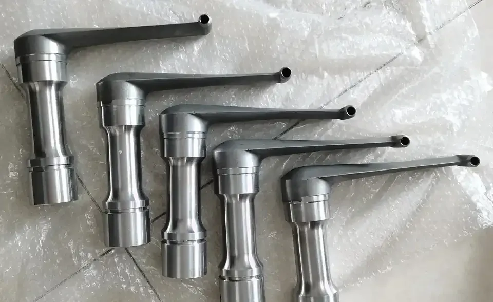 EHIK pickup-tube components arranged for inspection.