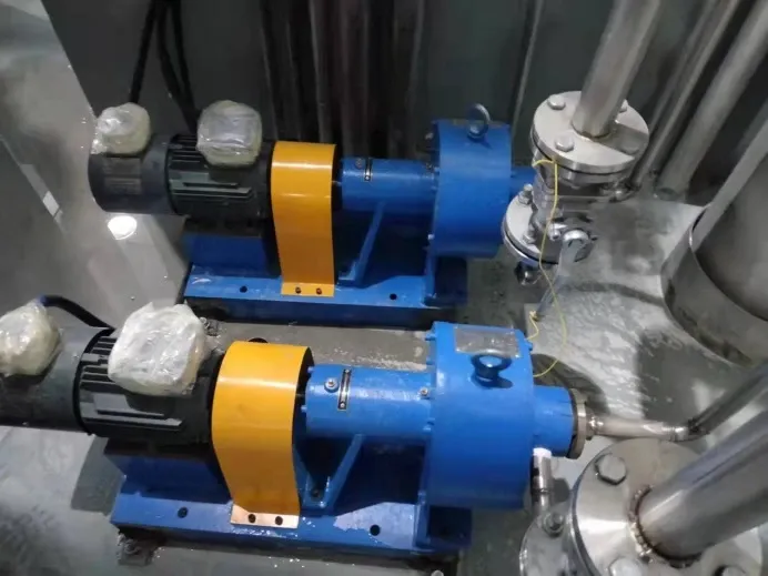Two EHIK pump sets and connected piping used for water-jet cutting at Xiawang Paper.