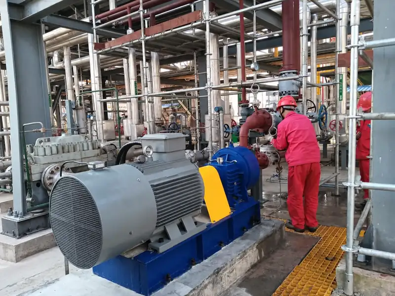 EHIK pump set installed during a multistage pump replacement project
